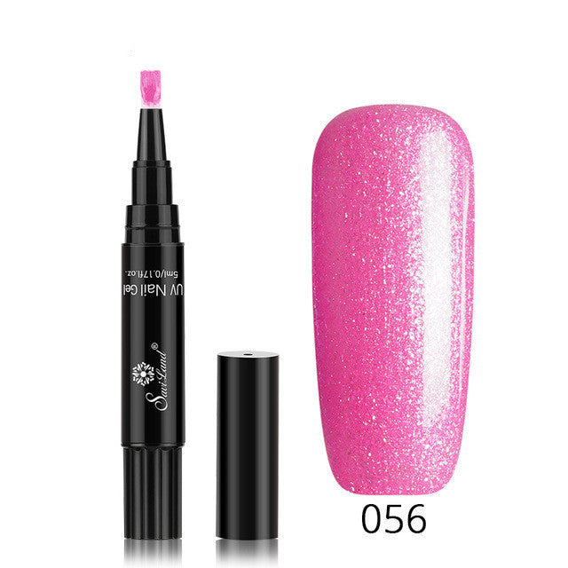 3 In 1 Gel Nail Varnish Pen Glitter One Step Nail Art Gel Polish Hybrid 3 In 1 Gel Nail Varnish Pen Glitter One Step Nail Art Gel Polish Hybrid